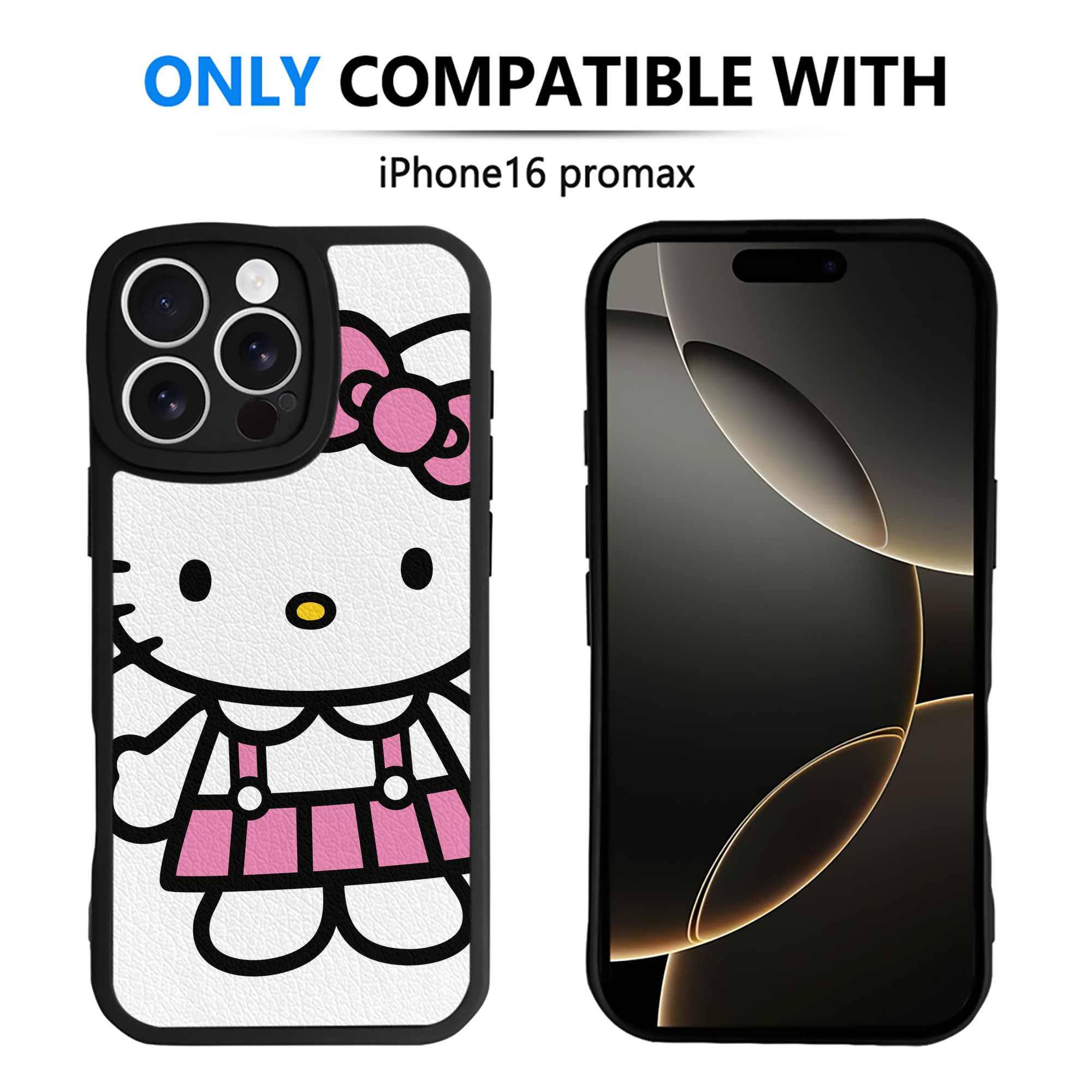 （画像用） Hello Kitty ハローキティ 【iPhone 16シリーズ対応】シリコンスマホケース（レザー調） 材質：シリコン